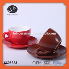 Набор чашек эспрессо, красочная керамическая кофейная чашка и блюдцевый набор, чашка из керамики и блюдце